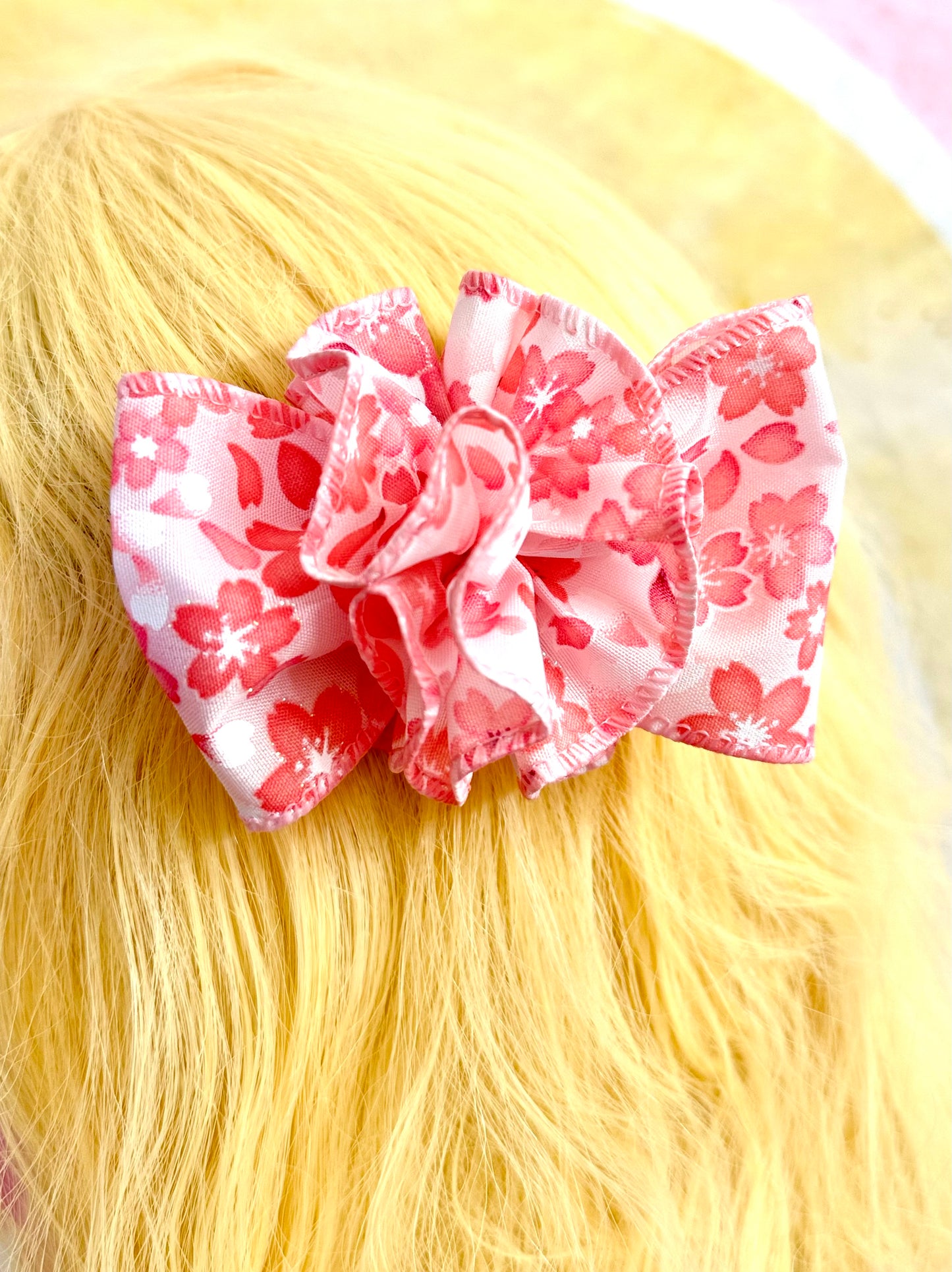 3.5” Cherry Blossom Bow with Ruffle
