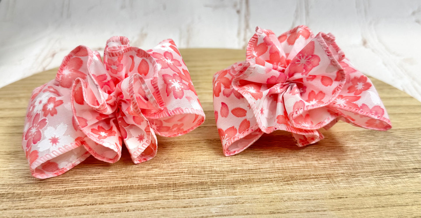 3.5” Cherry Blossom Bow with Ruffle