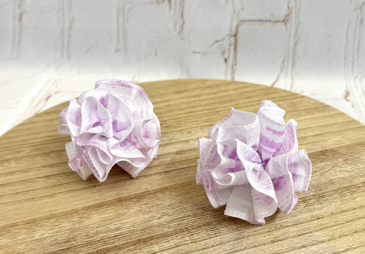 2” Purple Swirl Ruffle Ball