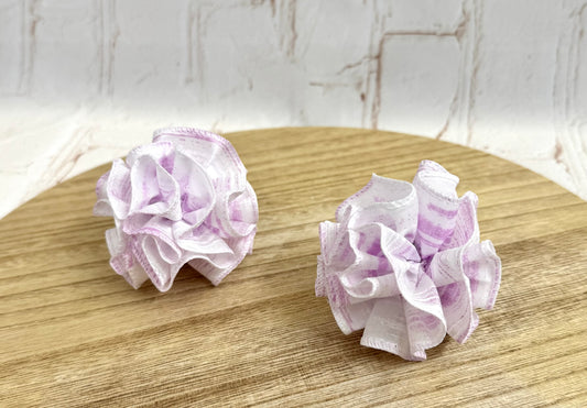 2” Purple Swirl Ruffle Ball
