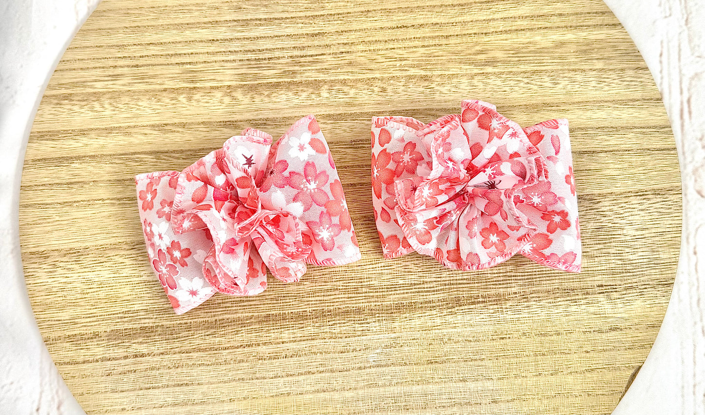 3.5” Cherry Blossom Bow with Ruffle