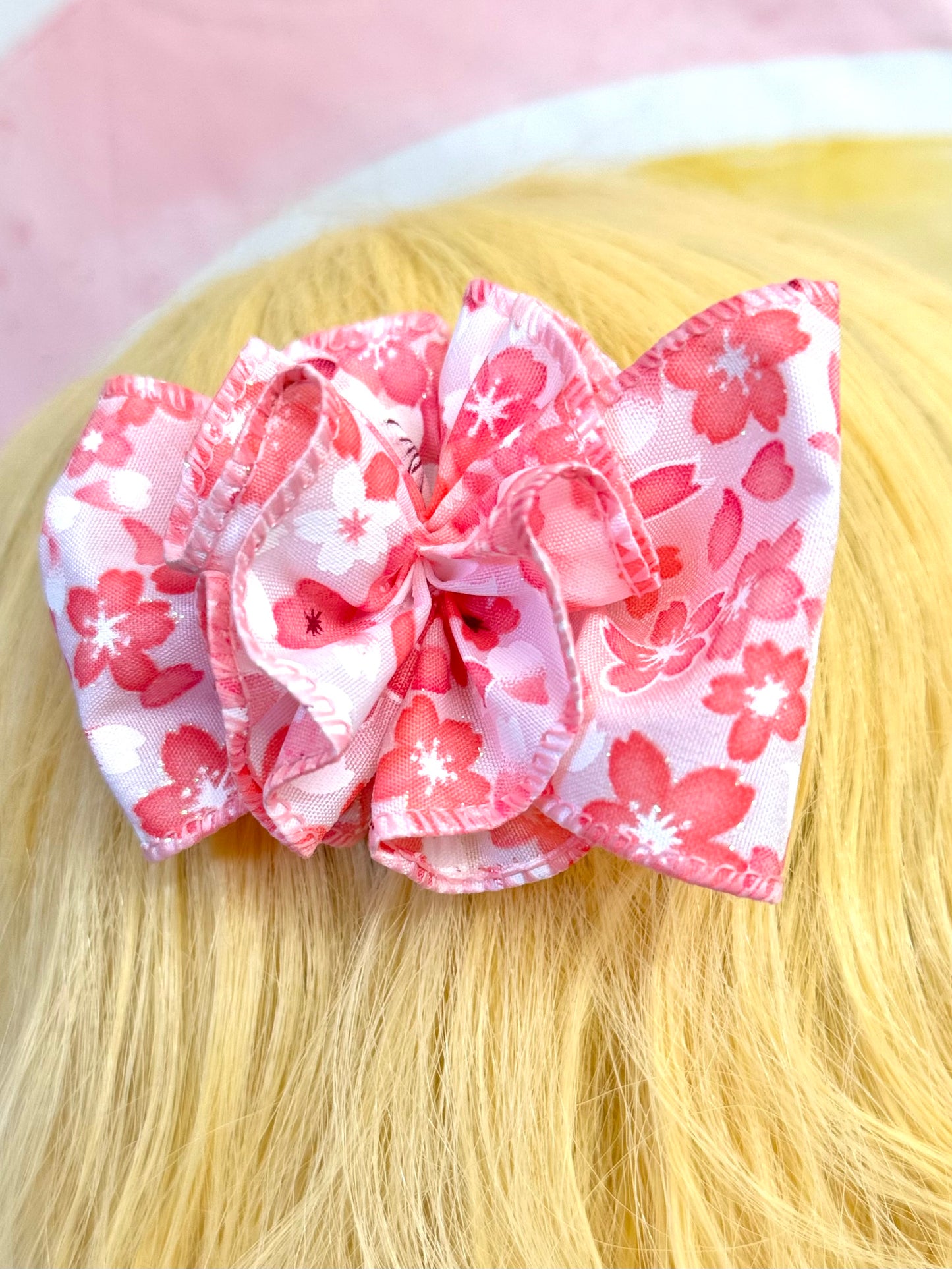 3.5” Cherry Blossom Bow with Ruffle