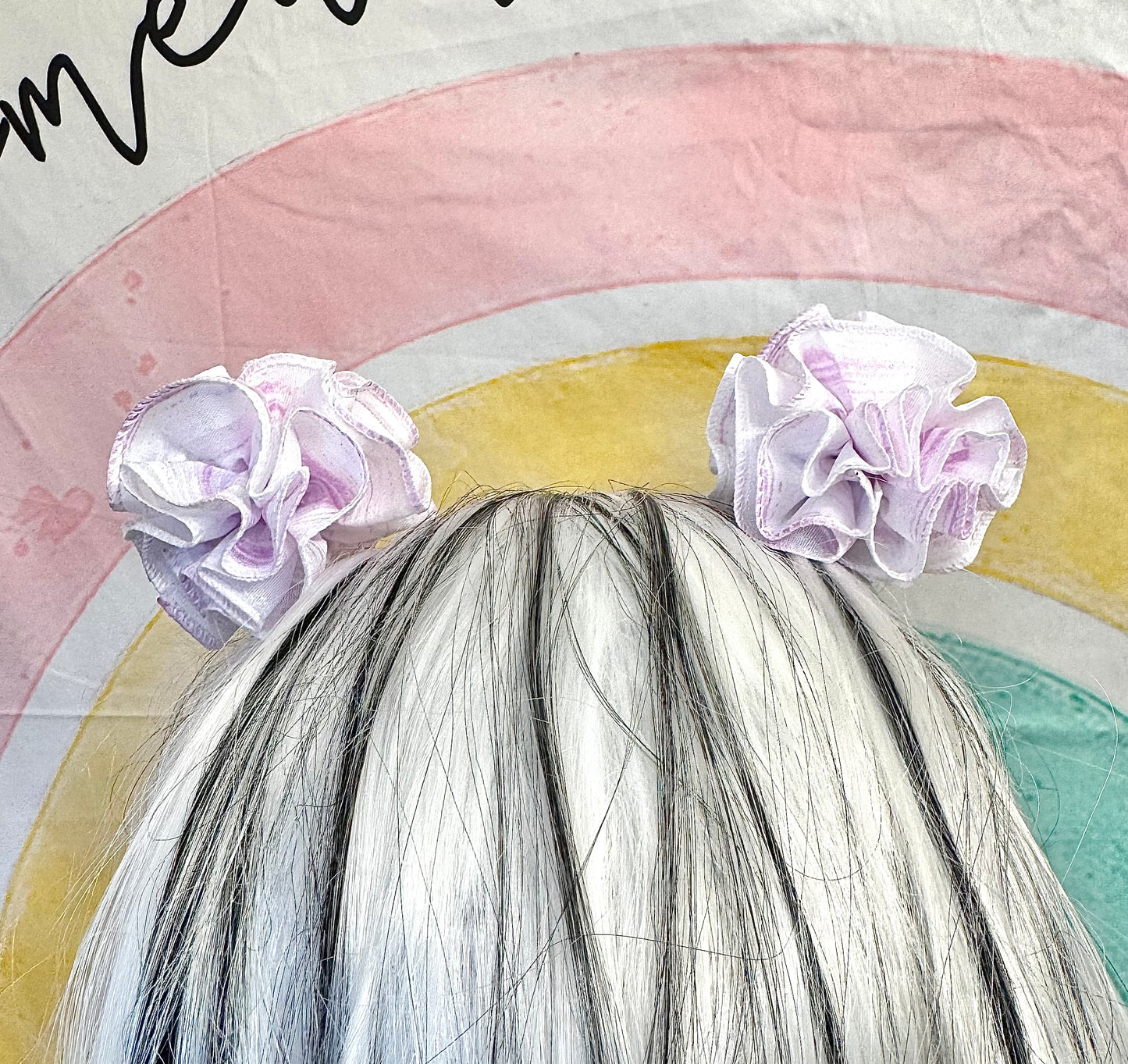 2” Purple Swirl Ruffle Ball